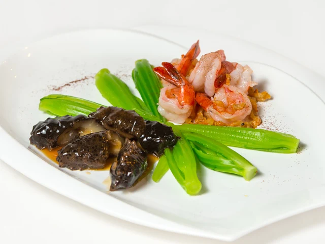 Stir Fried Prawns Sea Cucumber in XO Sauce XO 酱海参虾球
